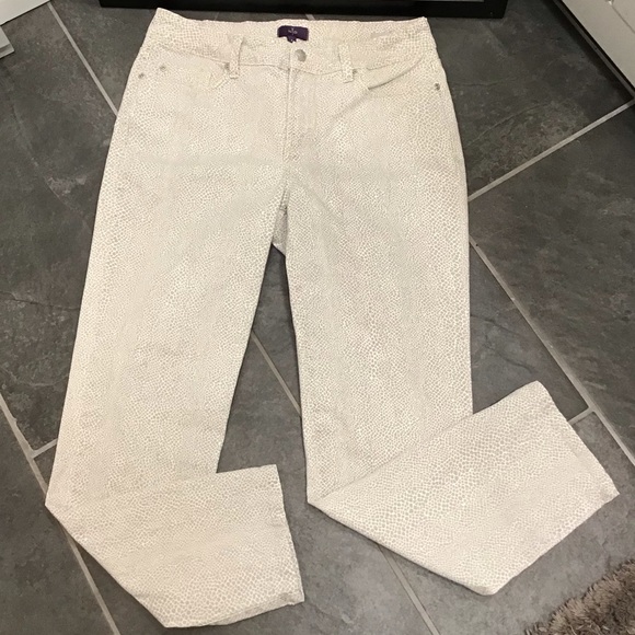 NYDJ Micro Giraffe Print Ankle Pant Tummy-Control Stretch Jeans SZ 6 - Picture 16 of 16